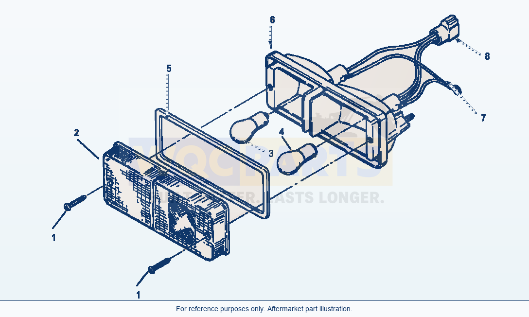 Komatsu WA320-1LC Rear Combination Light parts diagram