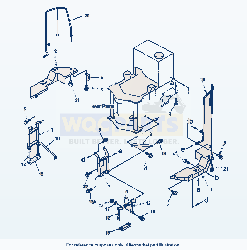 Komatsu WA320-1LC Fender And Ladder parts diagram