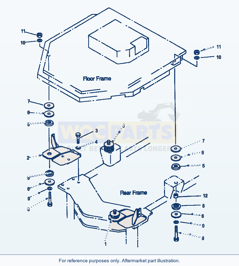 Komatsu WA320-1LC Floor Support parts diagram