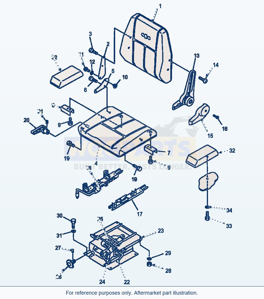 Komatsu WA320-1LC Operator'S Seat Komatsu parts diagram