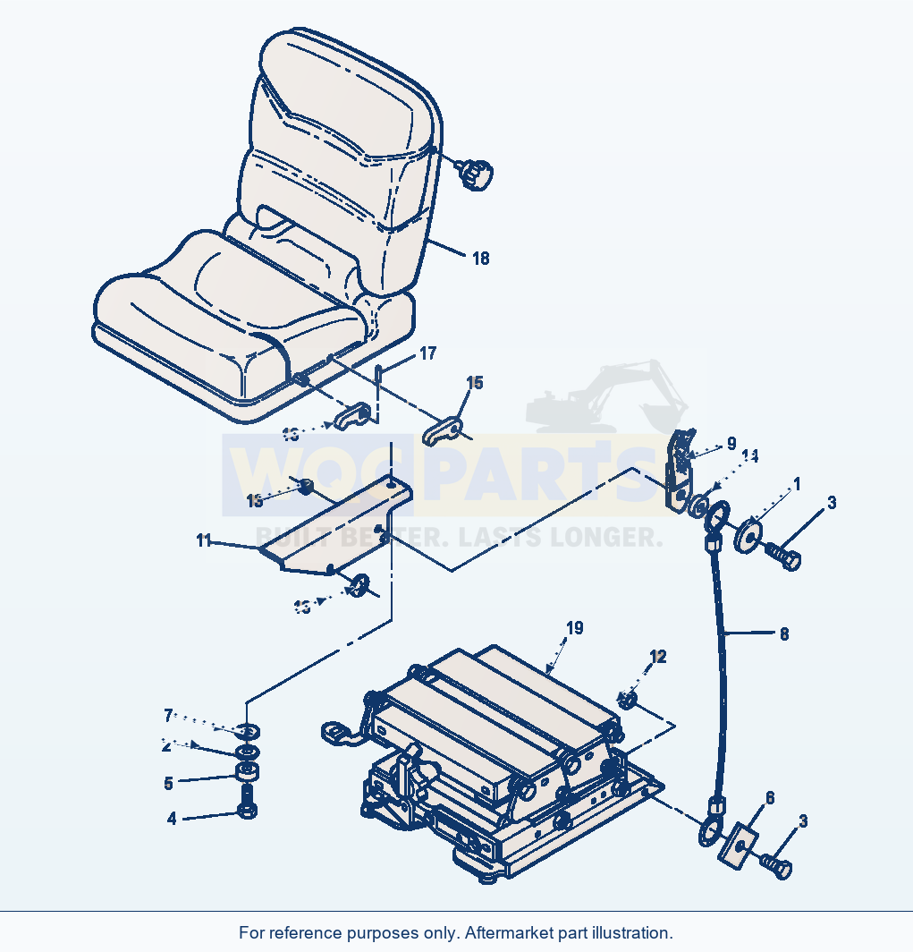 Komatsu WA320-1LC Operator'S Seat Sear'S Mfg. - S/N N/A And Up parts diagram