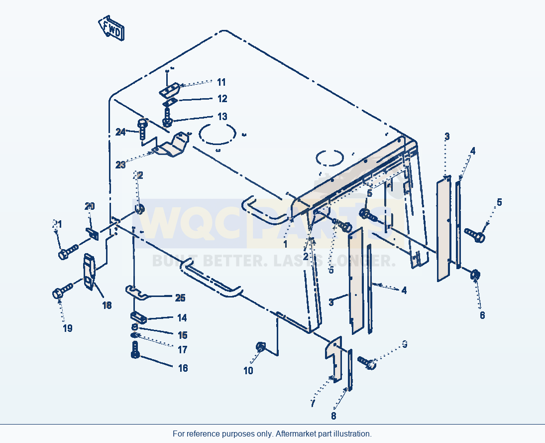 Komatsu WA320-1LC Radiator Guard And Engine Hood (Latches) parts diagram