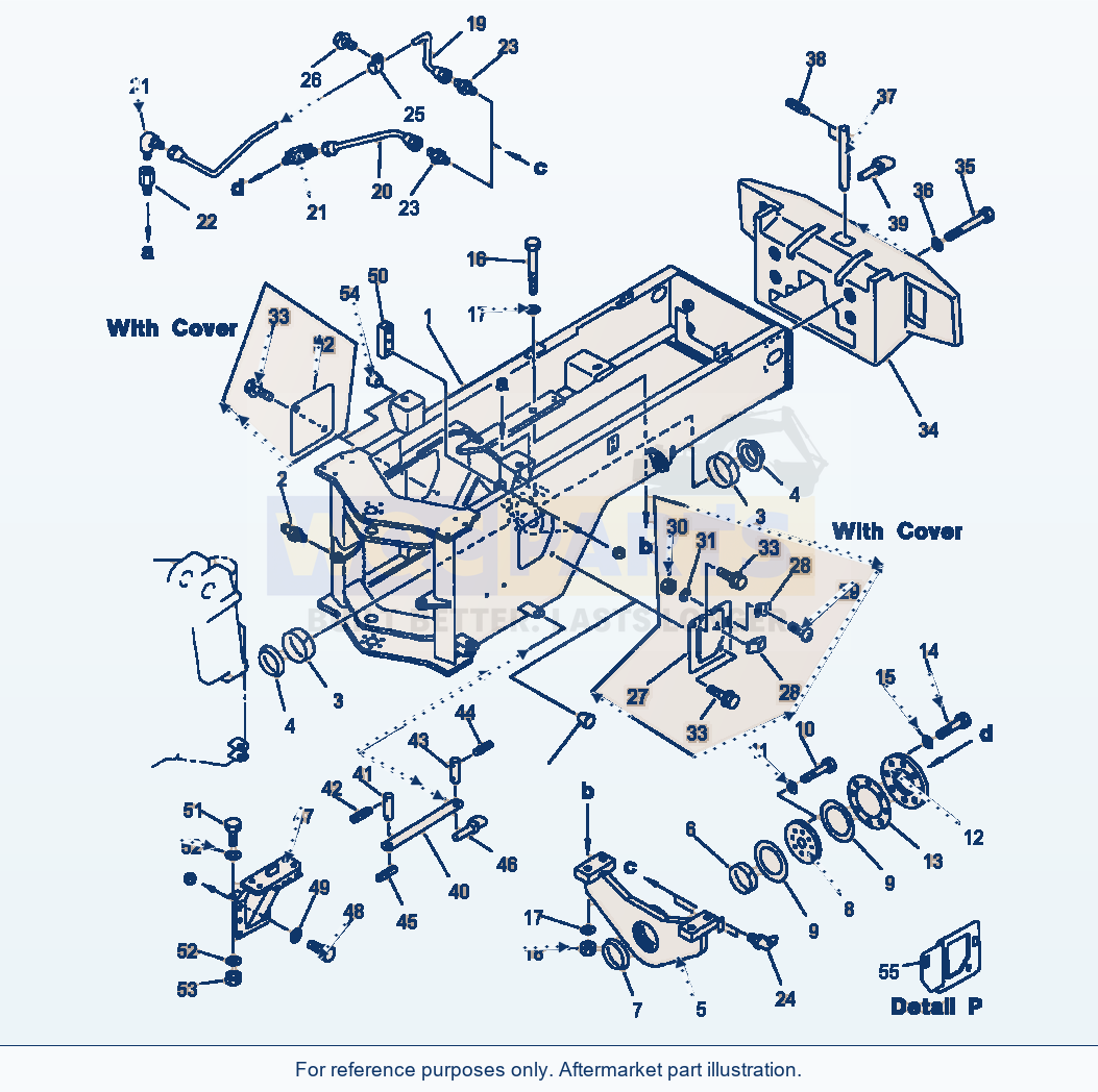 Komatsu WA320-1LC Rear Frame parts diagram