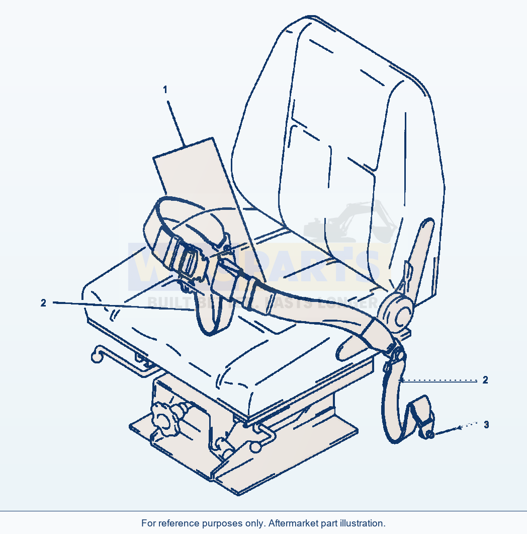 Komatsu WA320-1LC Seat Belt parts diagram