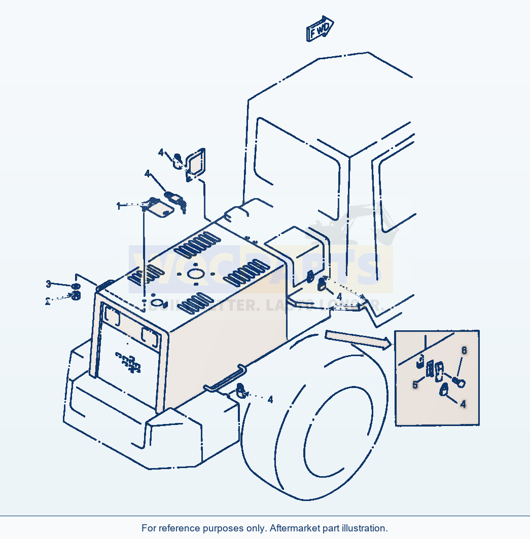 Komatsu WA320-1LC Vandalism Protection parts diagram