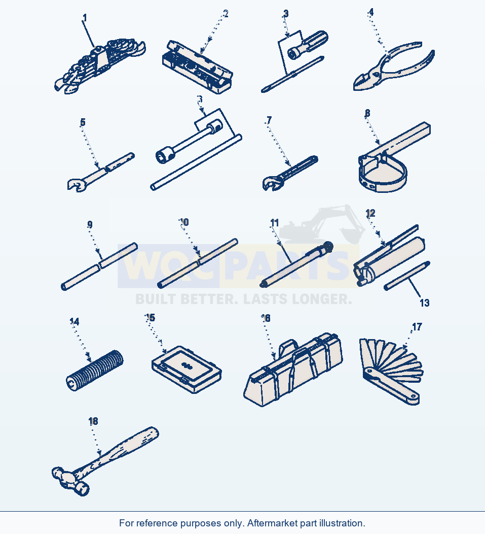 Komatsu WA320-1LC Tools parts diagram