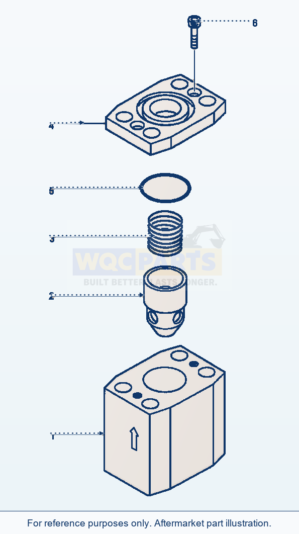Komatsu WA320-1LC Check Valve For Ground Driven Steering parts diagram