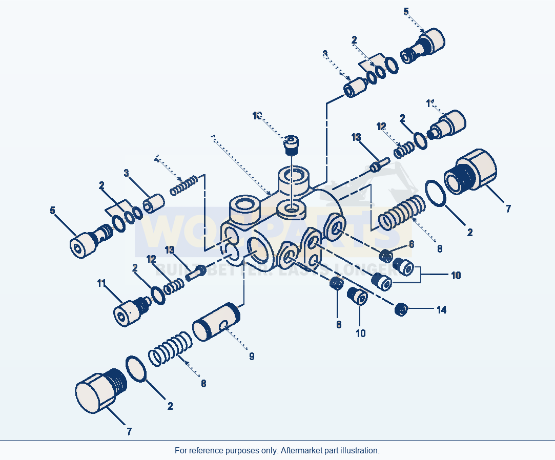 Komatsu WA320-1LC Cushion Valve parts diagram