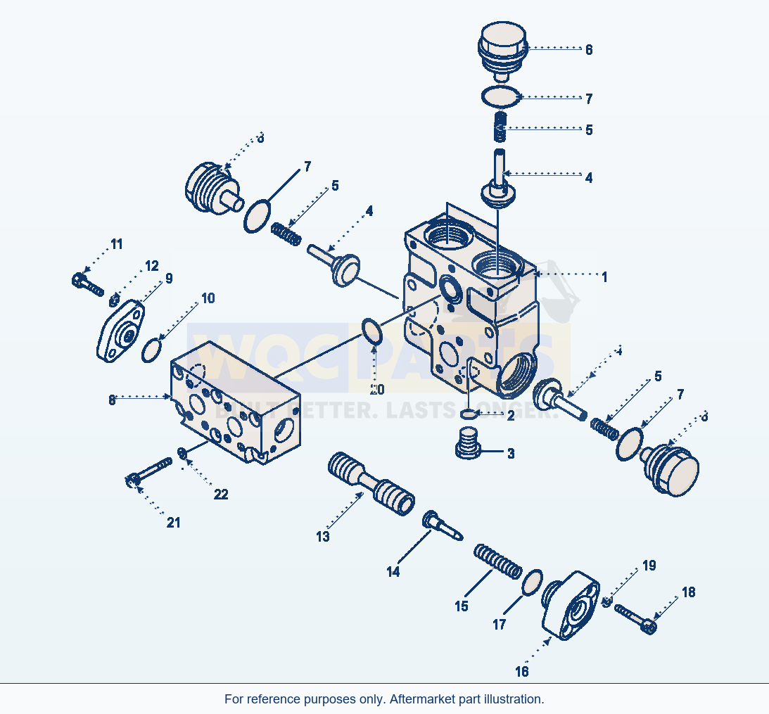 Komatsu WA320-1LC Divider Valve For Ground Driven Steering parts diagram