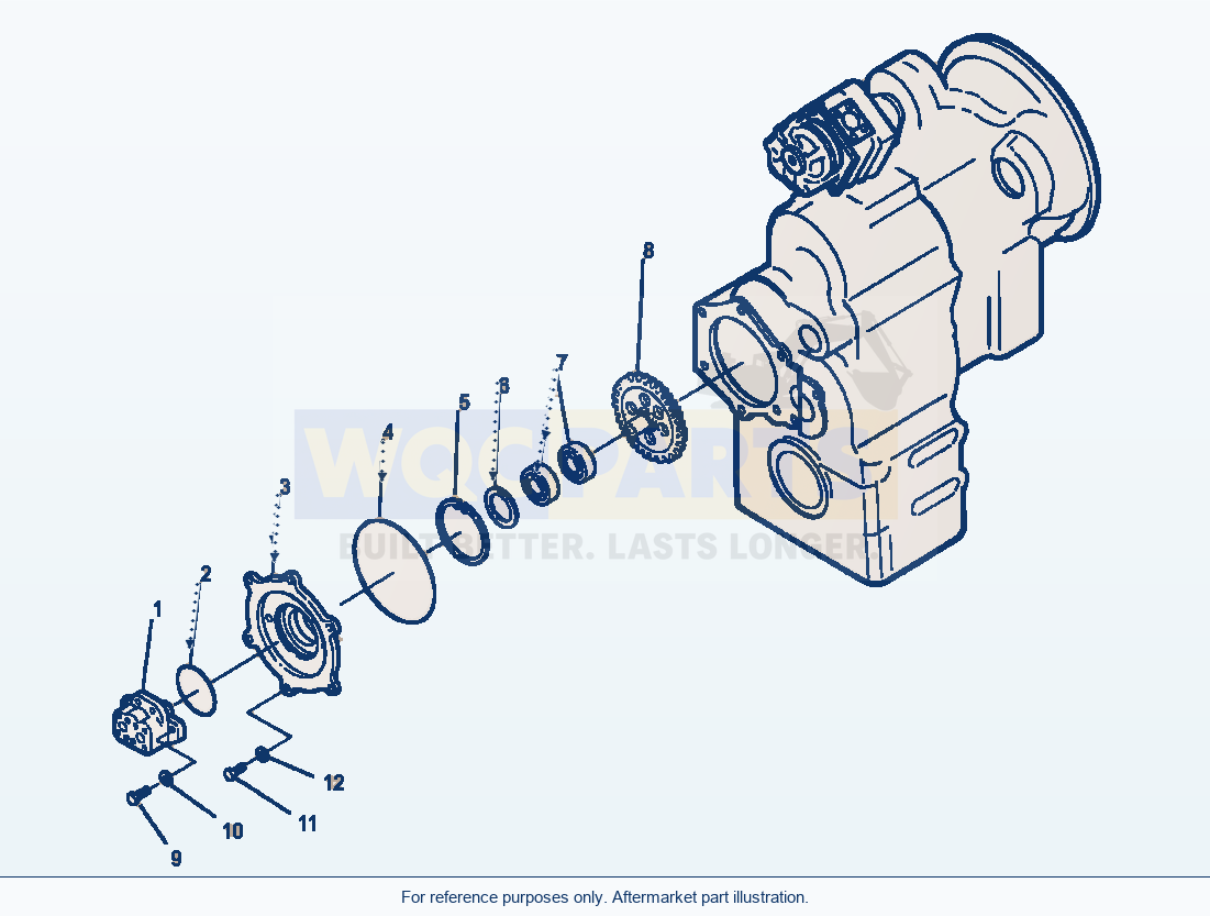 Komatsu WA320-1LC Ground Steering (Pump Mounting) parts diagram