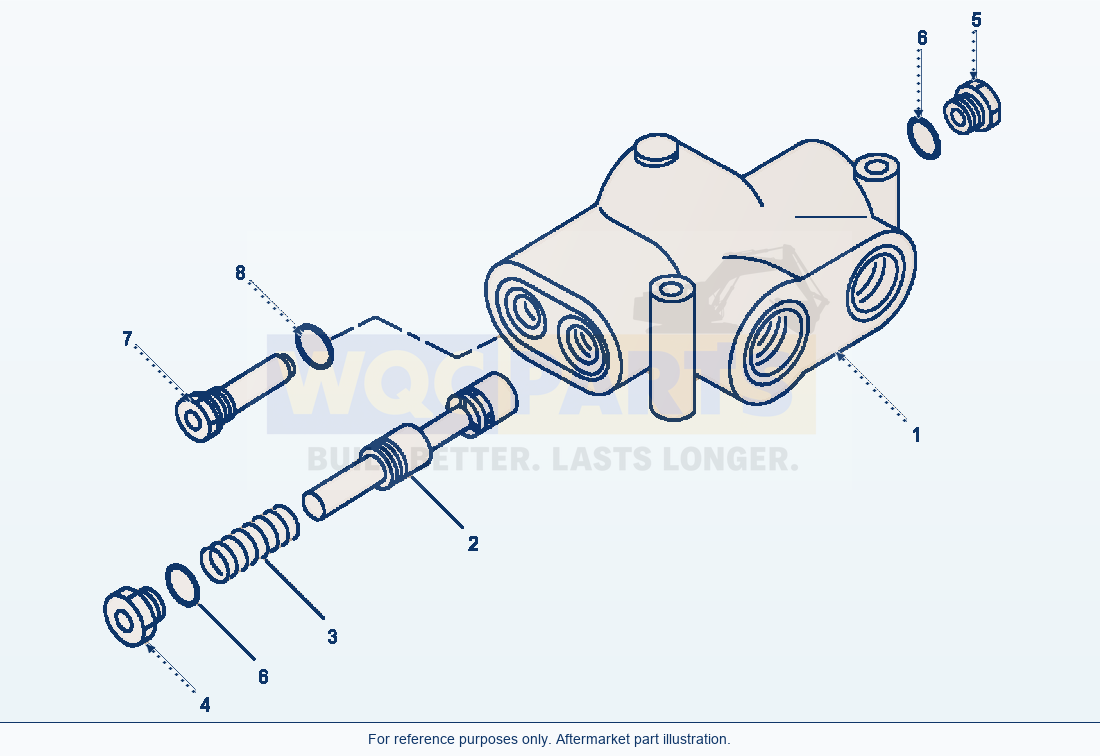 Komatsu WA320-1LC Priority Valve parts diagram