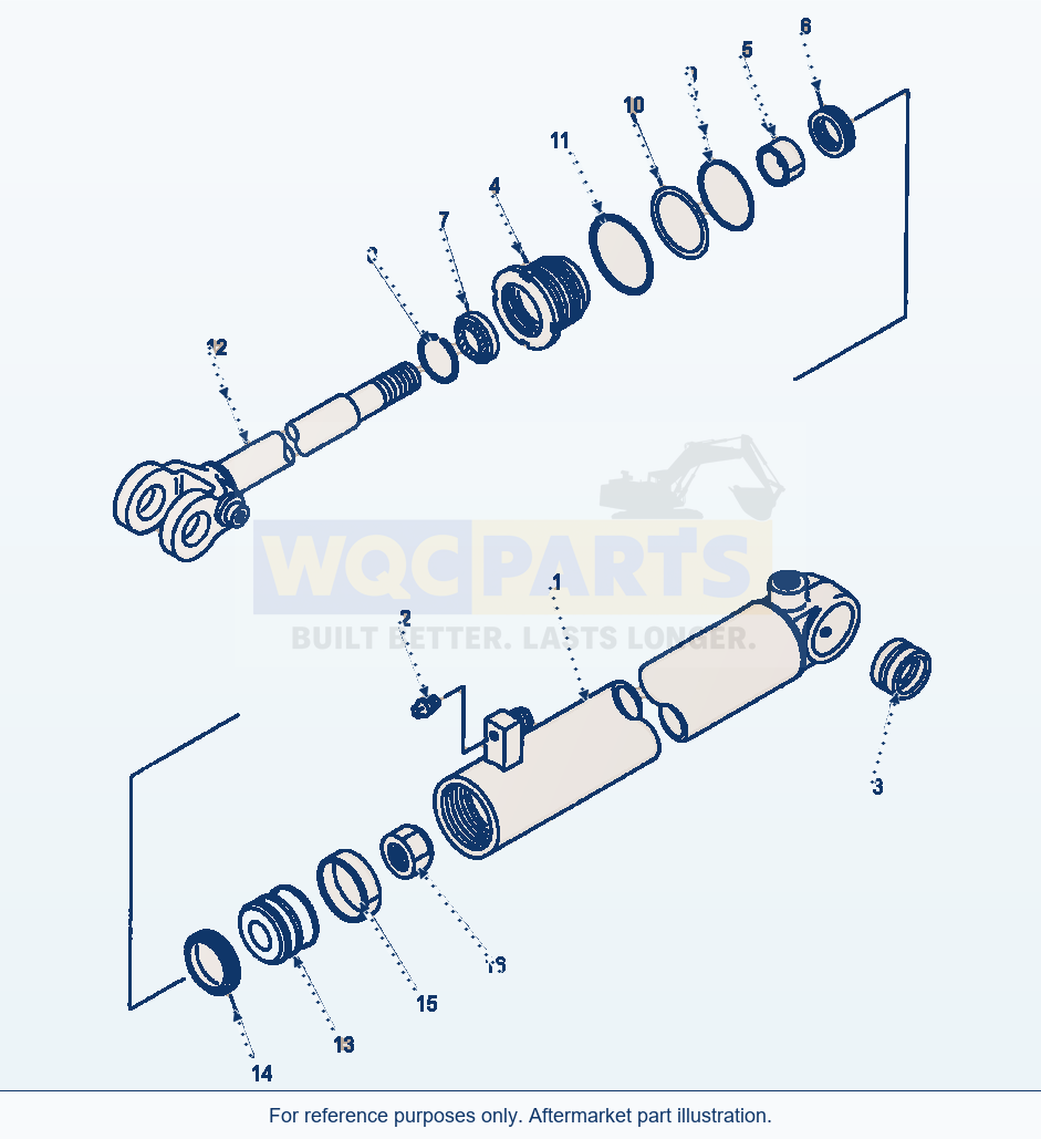 Komatsu WA320-1LC Steering Cylinder parts diagram