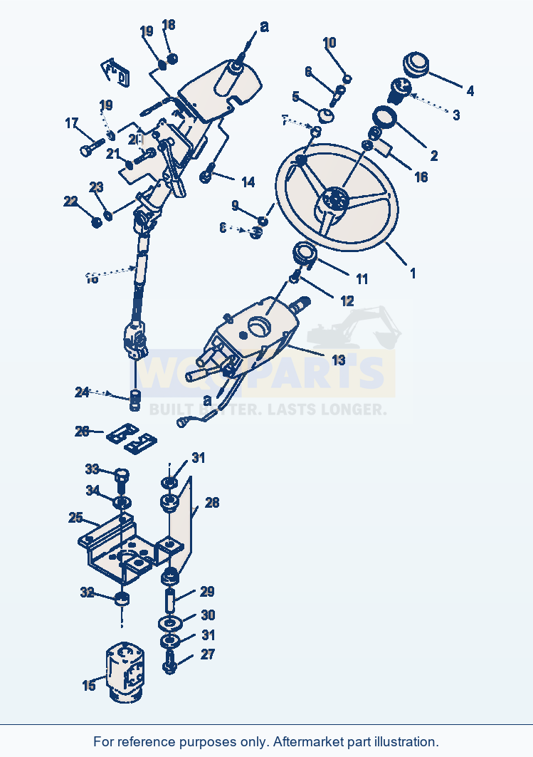 Komatsu WA320-1LC Steering & Transmission Control parts diagram