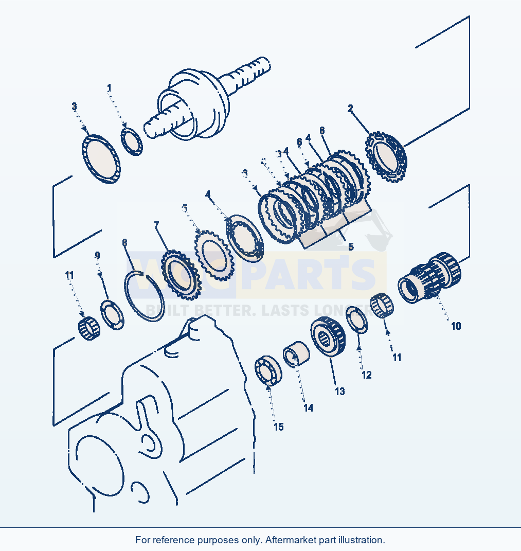 Komatsu WA320-1LC First Clutch parts diagram