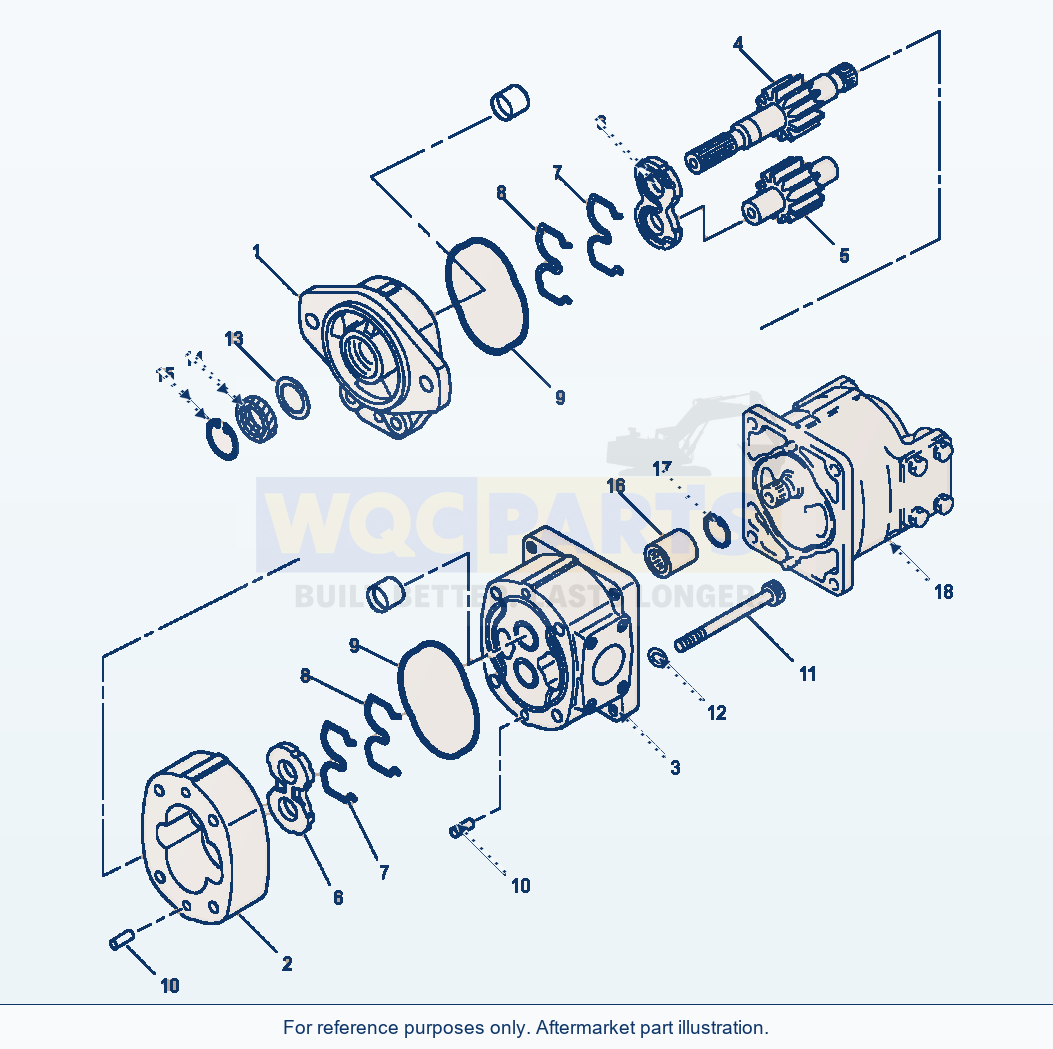 Komatsu WA320-1LC Front Charging Pump parts diagram