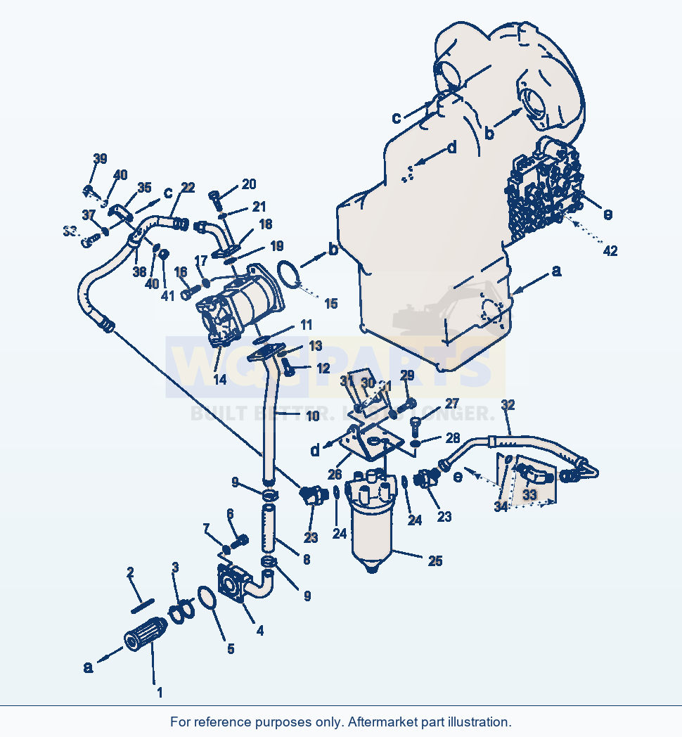 Komatsu WA320-1LC Transmission Piping parts diagram