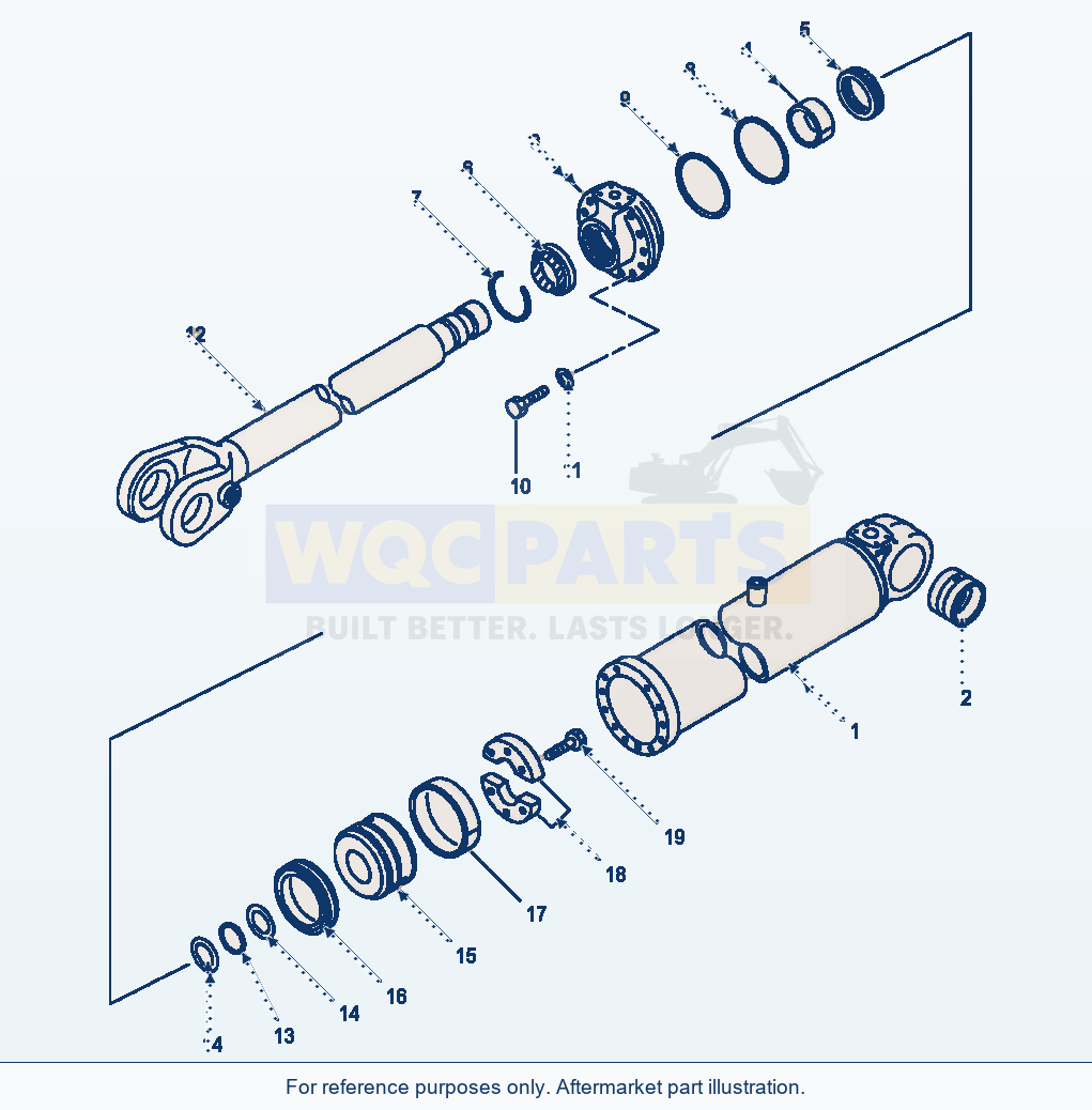 Komatsu WA320-1LC Cylinder Assembly Lift Arm parts diagram