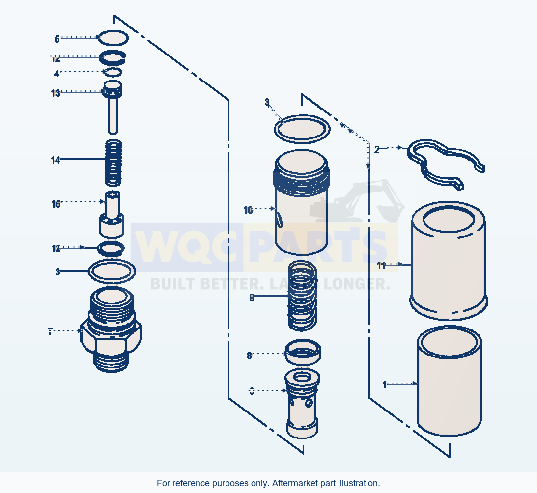 Komatsu WA320-1LC Hydraulic Reservoir Breather parts diagram
