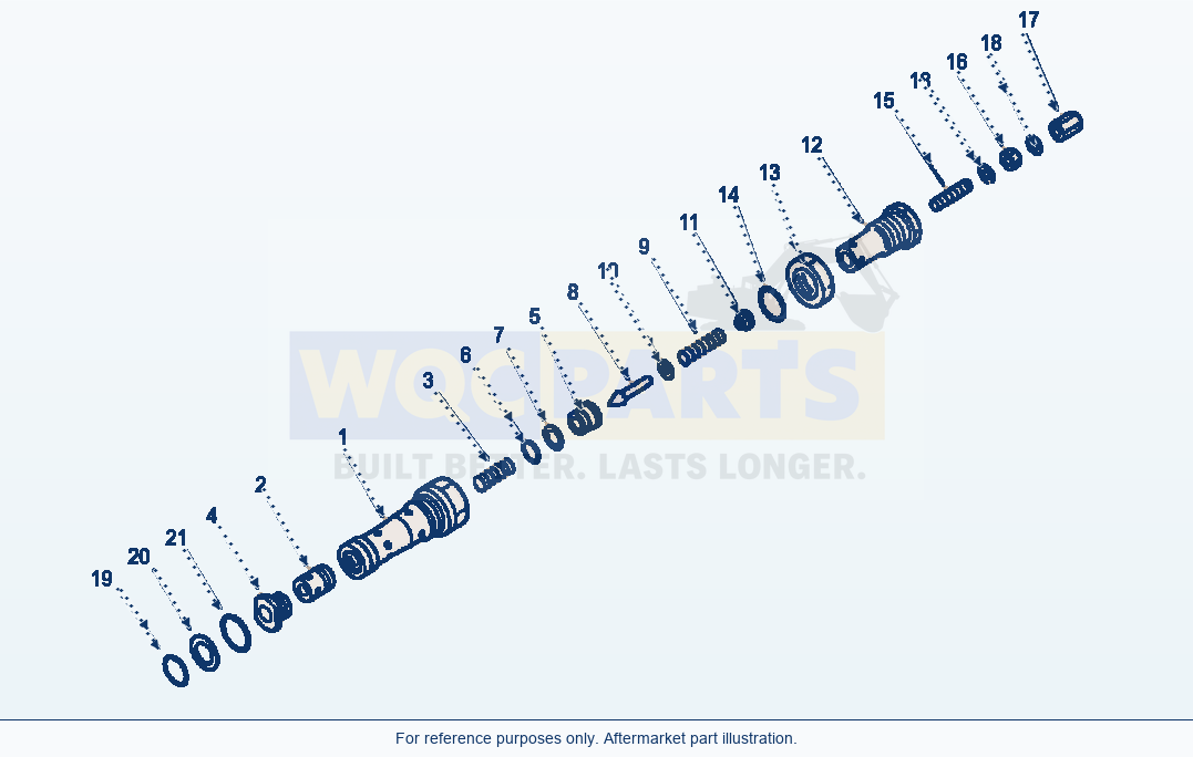 Komatsu WA320-1LC Main Relief Valve parts diagram