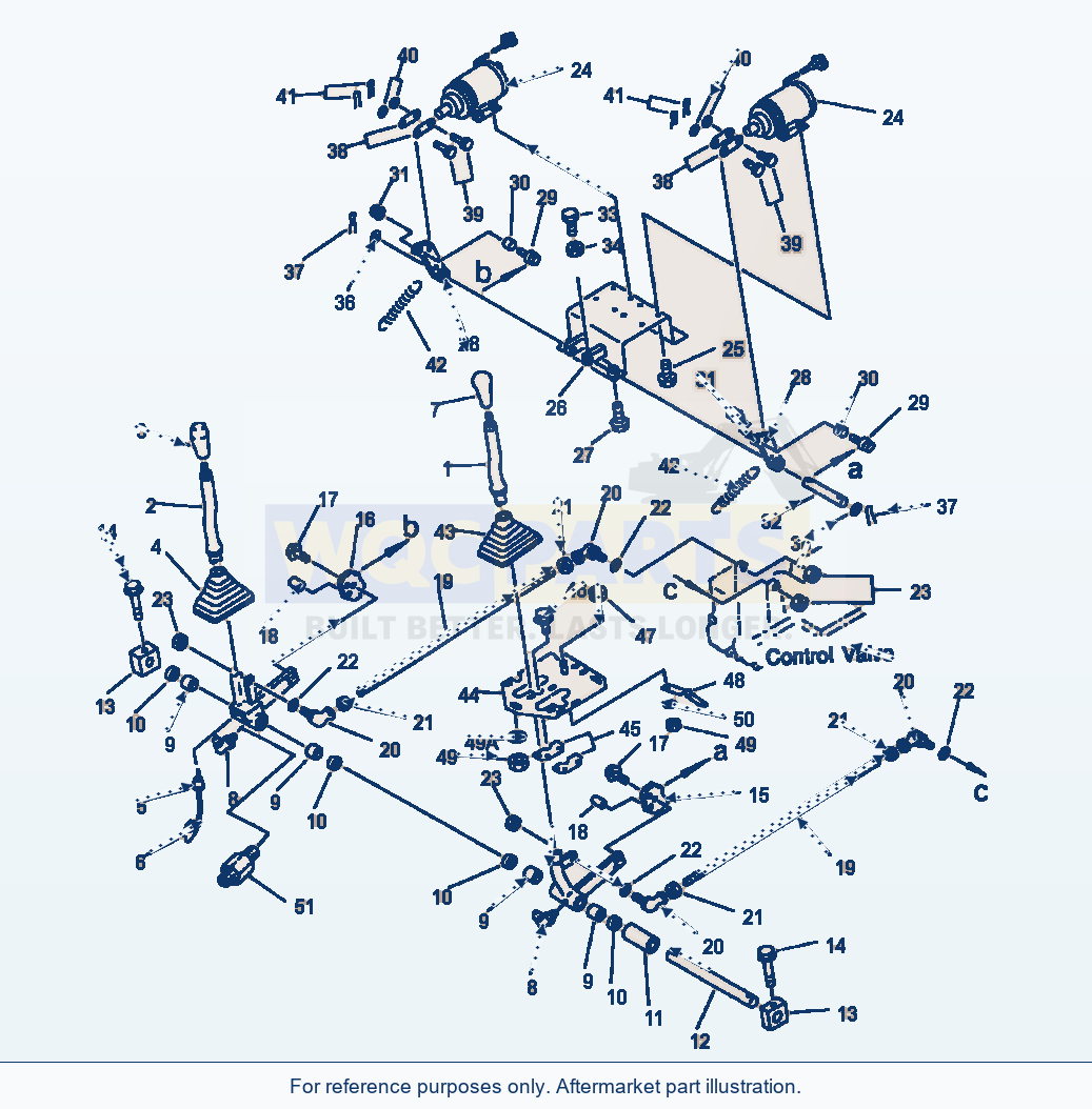 Komatsu WA320-1LC Work Equipment Control Levers parts diagram