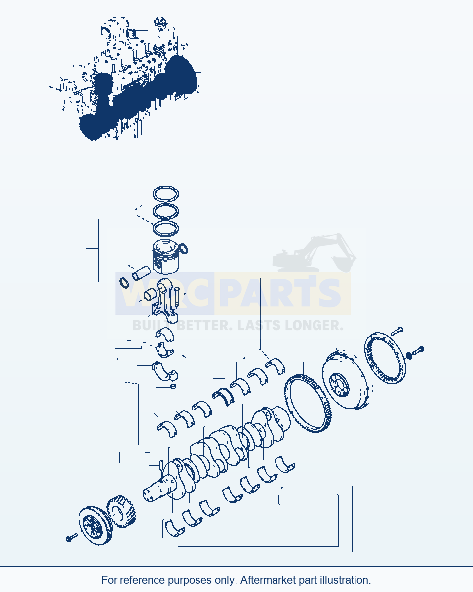 Komatsu WA320-3 Crank Assembly parts diagram