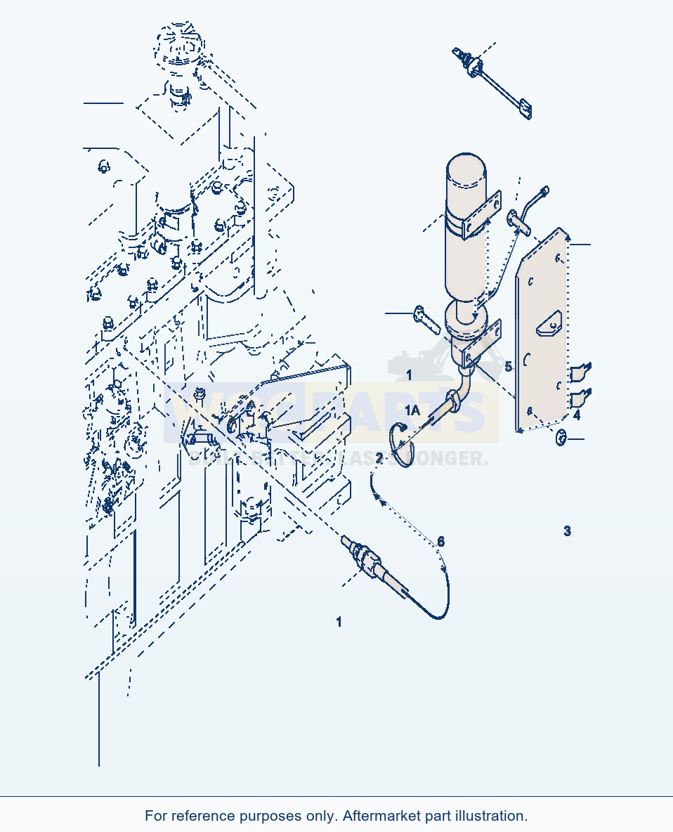 Komatsu WA320-3 Ether Starting Kit parts diagram