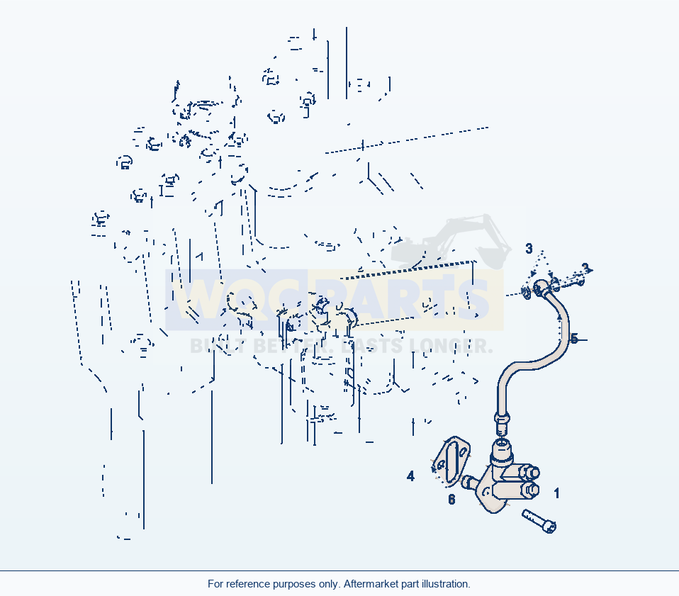 Komatsu WA320-3 Fuel Pump parts diagram