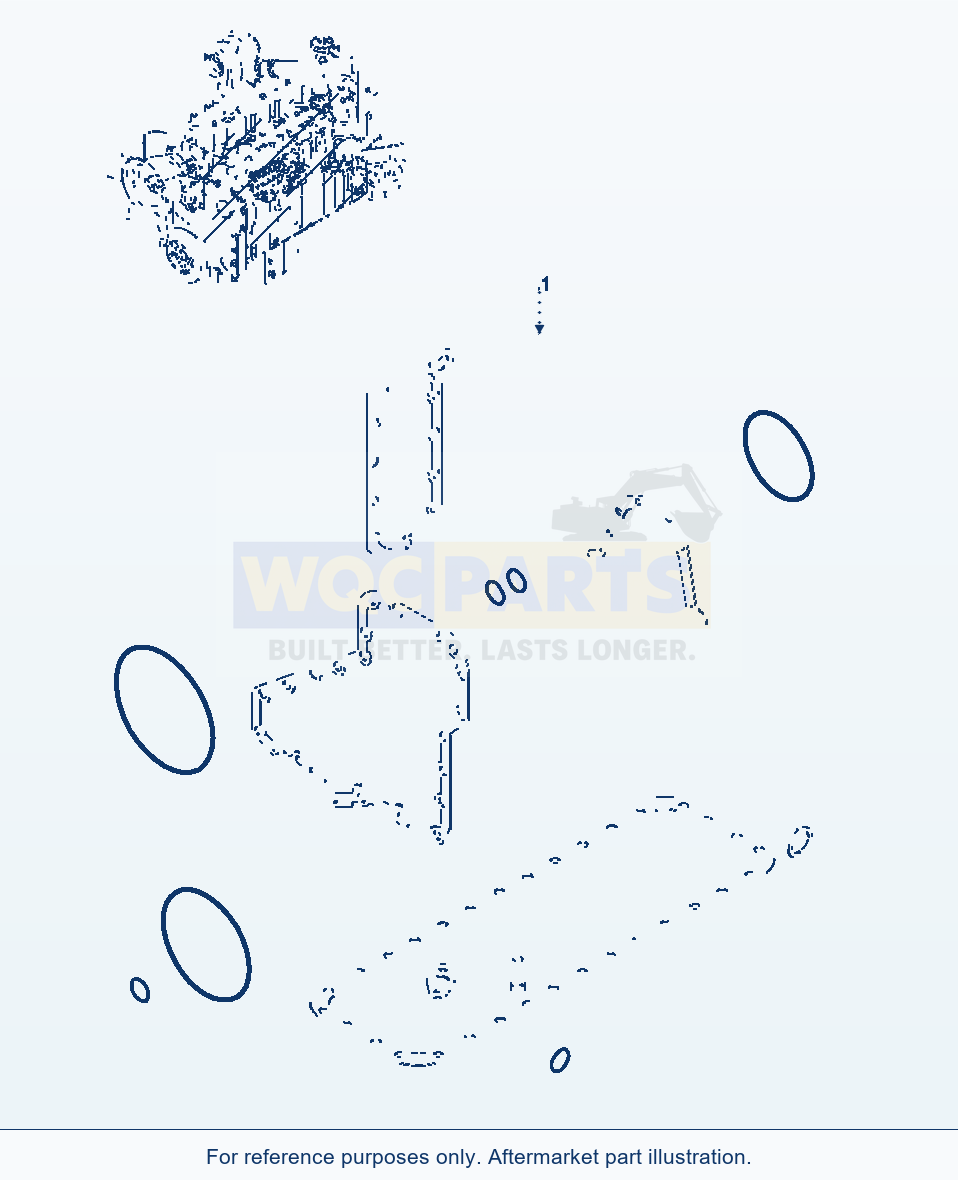 Komatsu WA320-3 Gasket Kit, Cylinder Bloc parts diagram