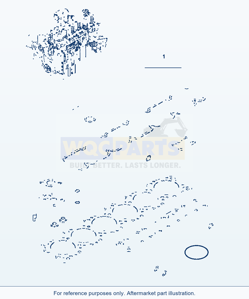 Komatsu WA320-3 Gasket Kit, Cylinder Head parts diagram