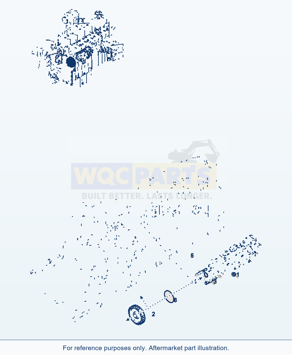 Komatsu WA320-3 Injection Pump Drive parts diagram