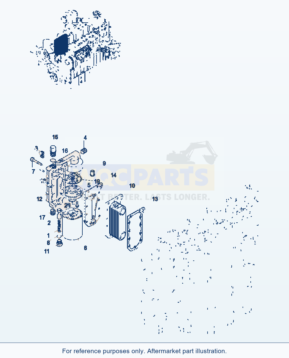Komatsu WA320-3 Oil Filter parts diagram