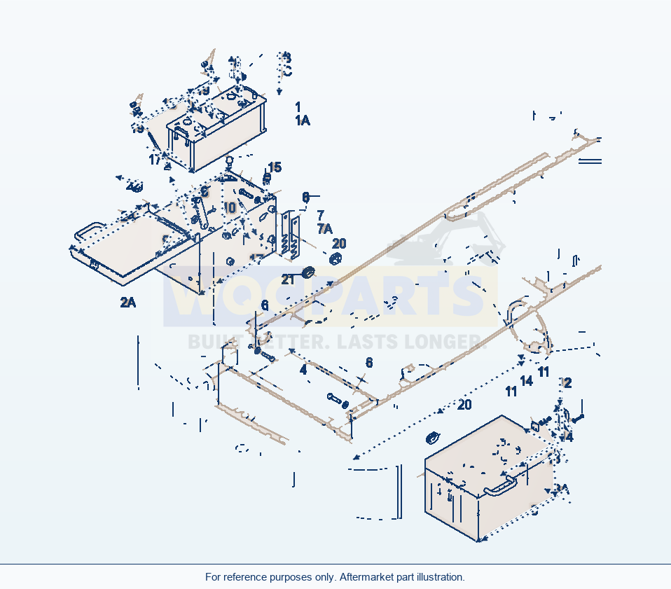 Komatsu WA320-3 Battery Serial WA320H20051-20560 parts diagram