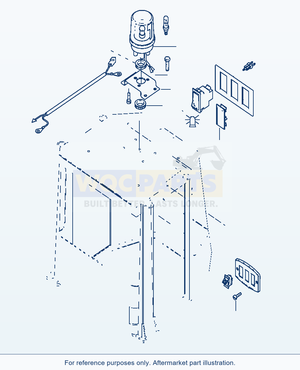 Komatsu WA320-3 Turning Light parts diagram