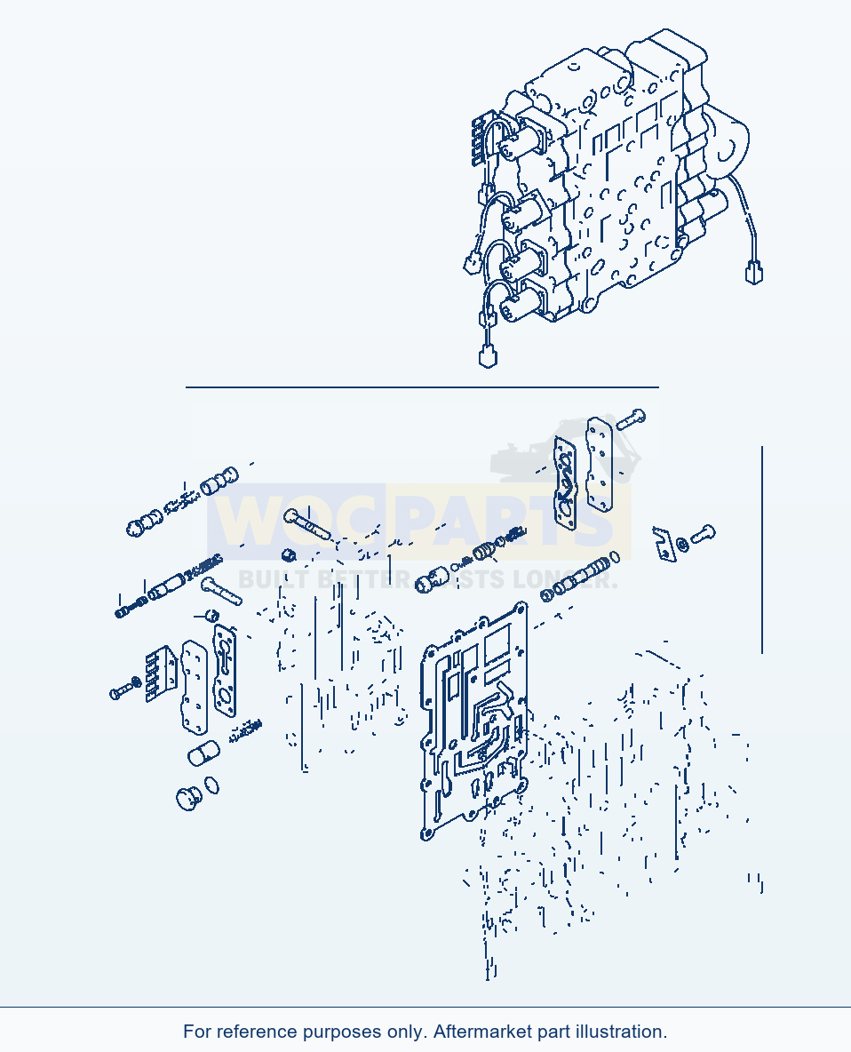 Komatsu WA320-3 Powershift Transmission, Control Valve parts diagram