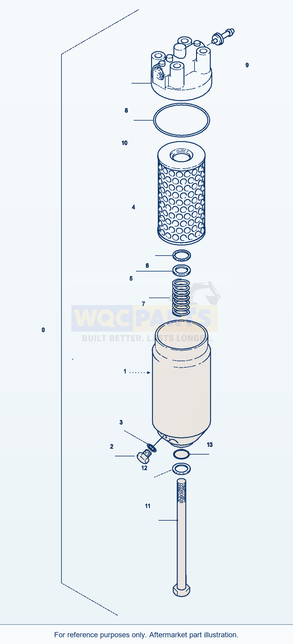 Komatsu WA320-3 Powershift Transmission, Oil Filter parts diagram