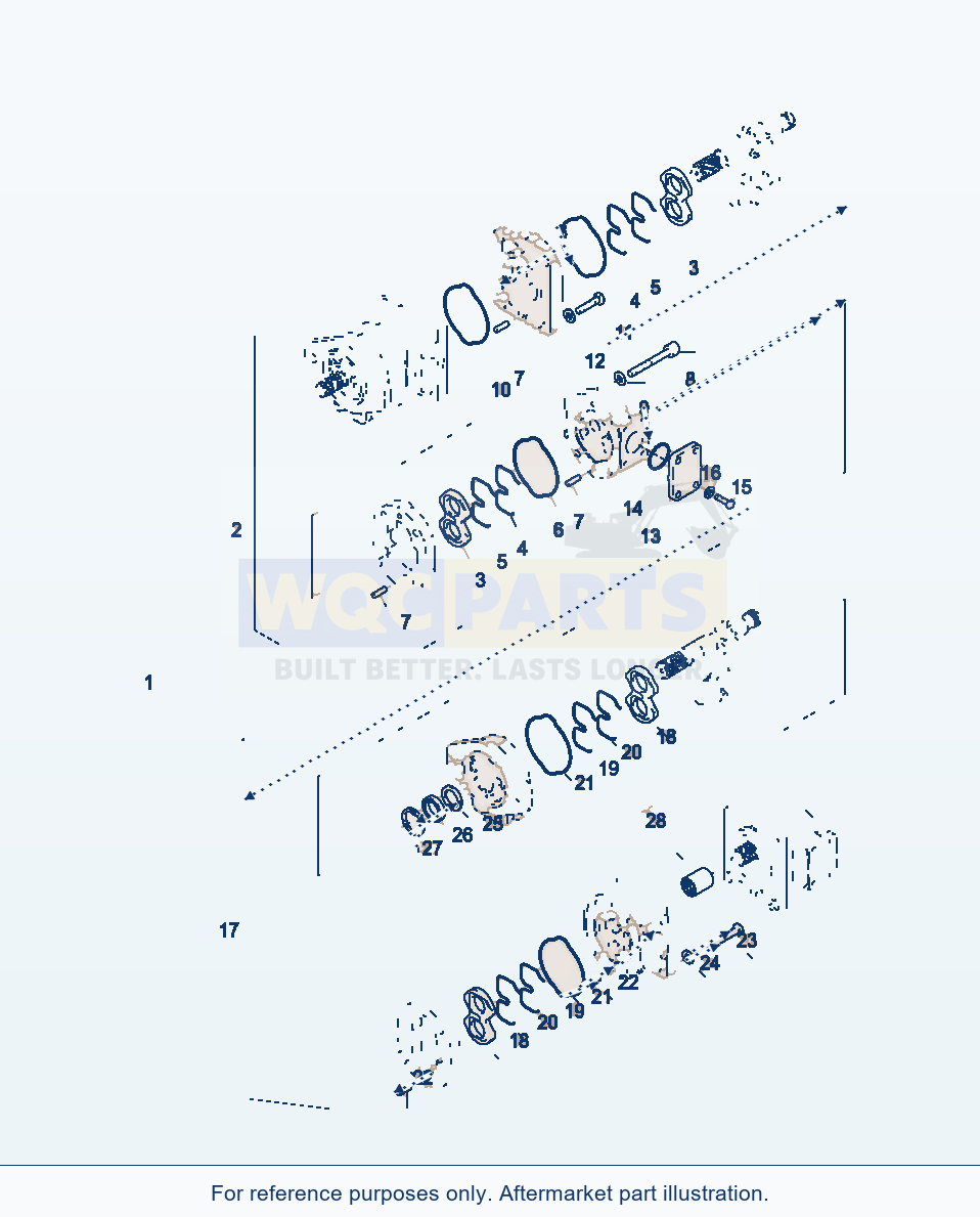 Komatsu WA320-3 Shifting And Converter Pump parts diagram