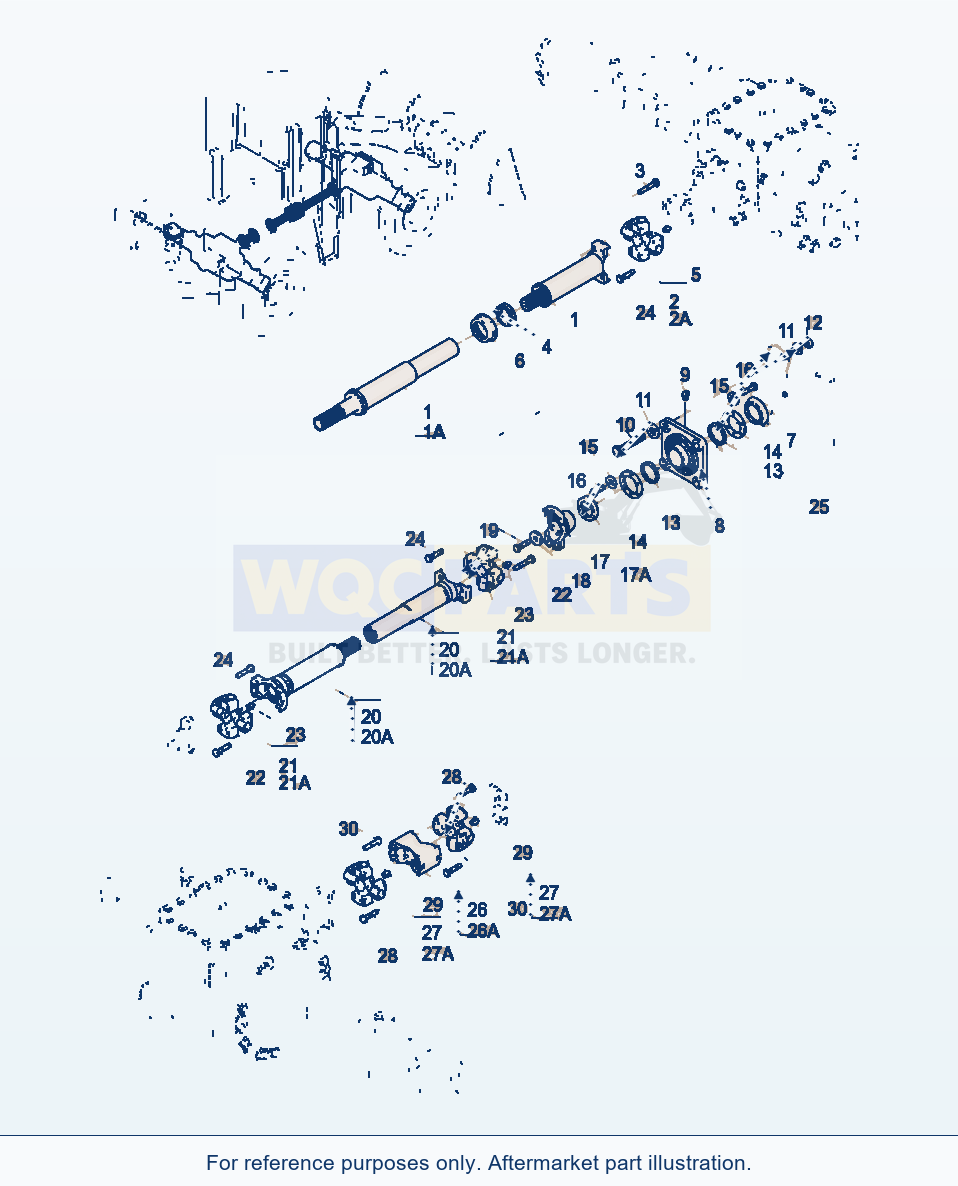 Komatsu WA320-3 Universal Joint parts diagram
