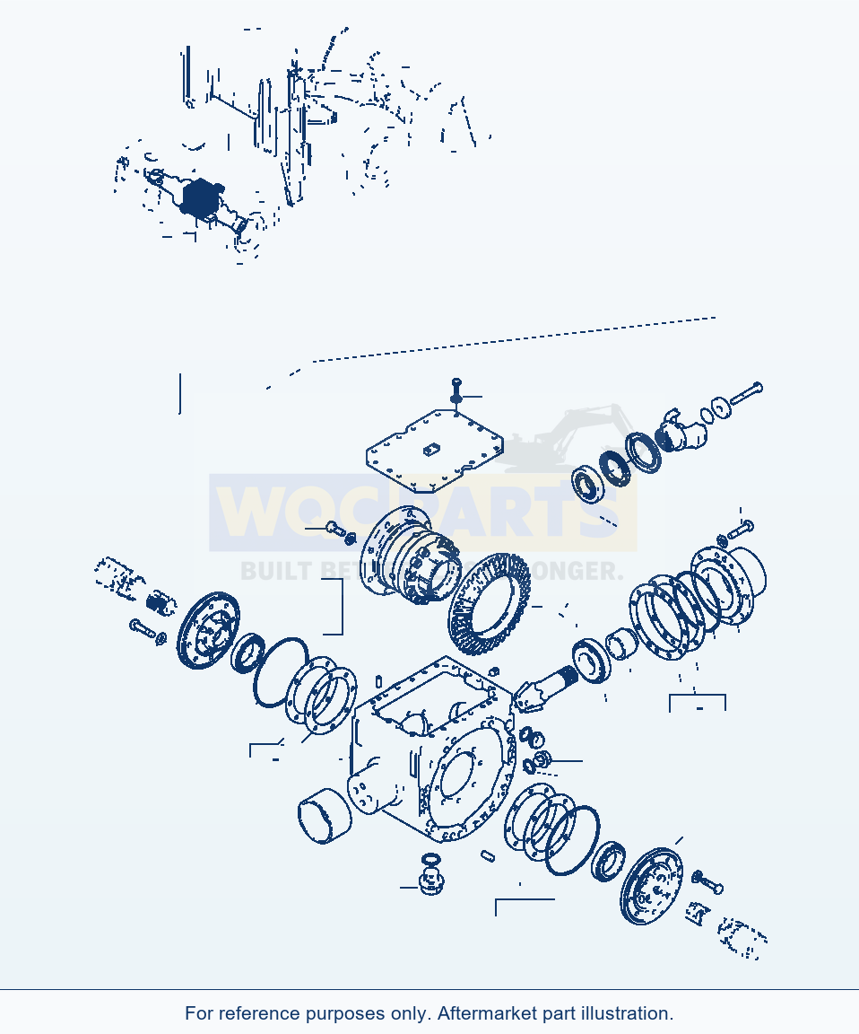 Komatsu WA320-3 Axle Insert, Rear Axle parts diagram
