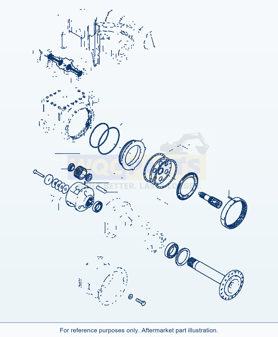 Komatsu WA320-3 Planetary Drive, Brake, Rear Axle parts diagram