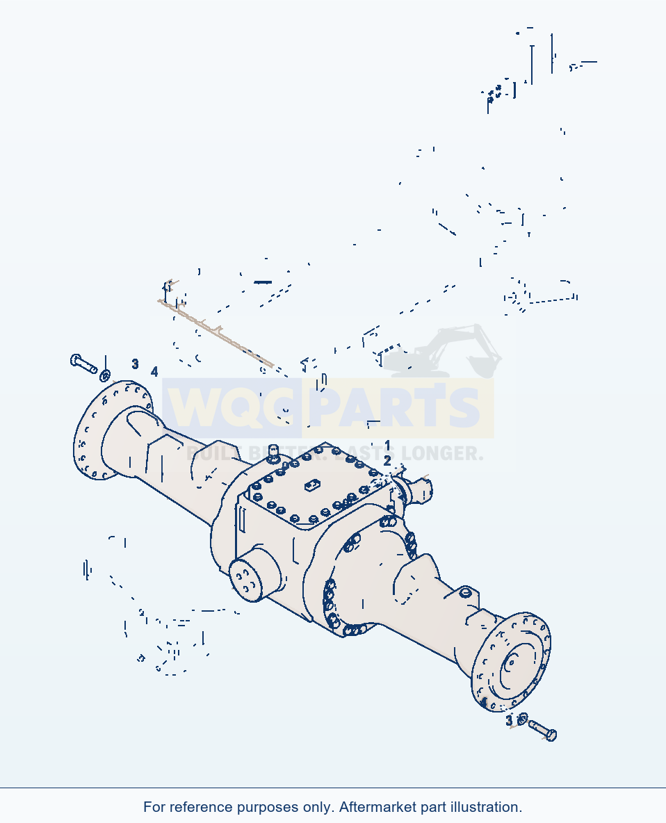 Komatsu WA320-3 Rear Axle parts diagram