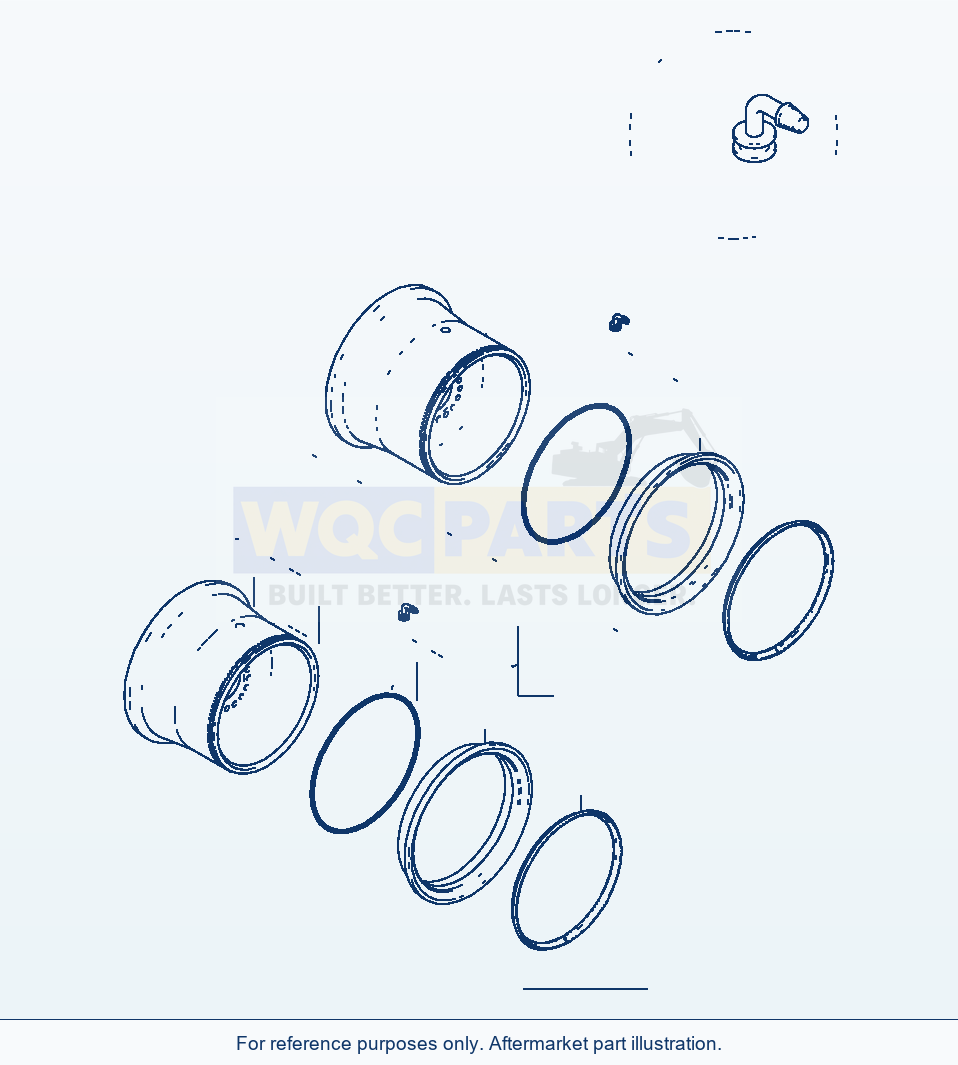 Komatsu WA320-3 Disc Wheel parts diagram
