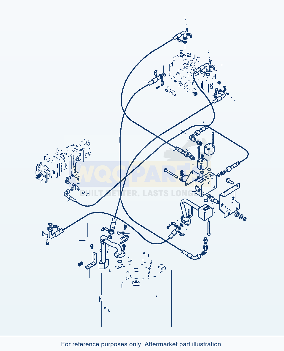 Komatsu WA320-3 Emergency Steering Pump And Pipings parts diagram