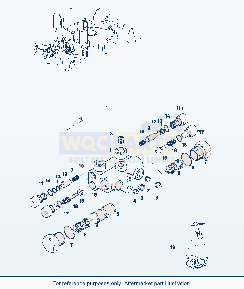 Komatsu WA320-3 Relief Valve Jet parts diagram