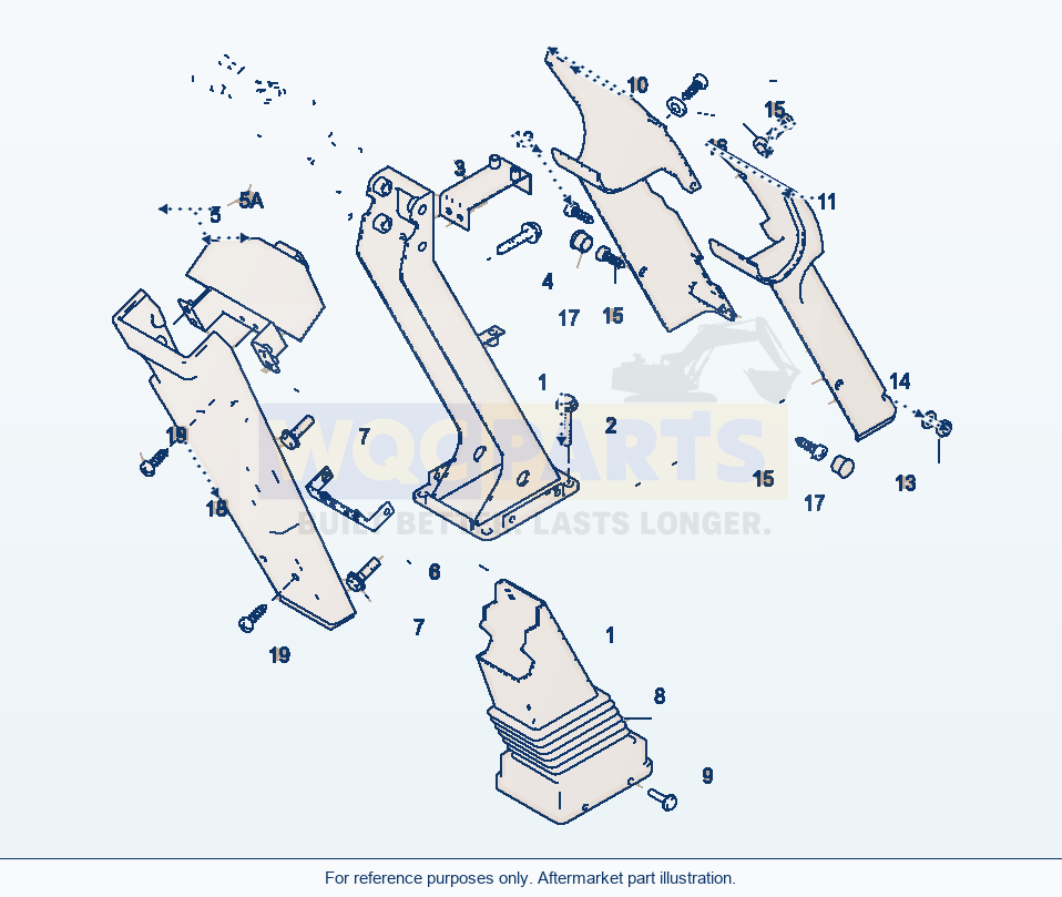 Komatsu WA320-3 Steering Column, Attaching parts diagram
