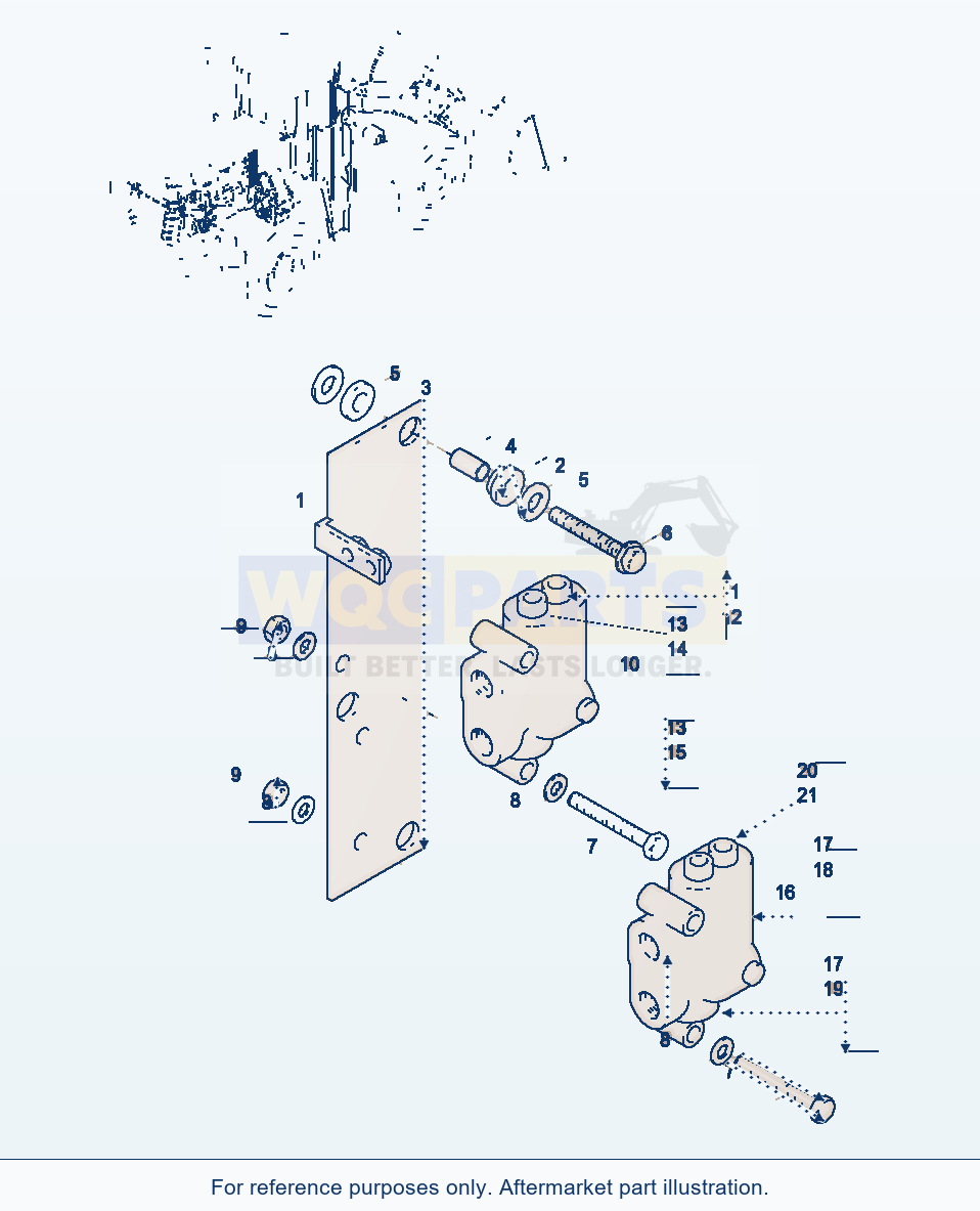 Komatsu WA320-3 Steering, Pipings — Priority Valve parts diagram