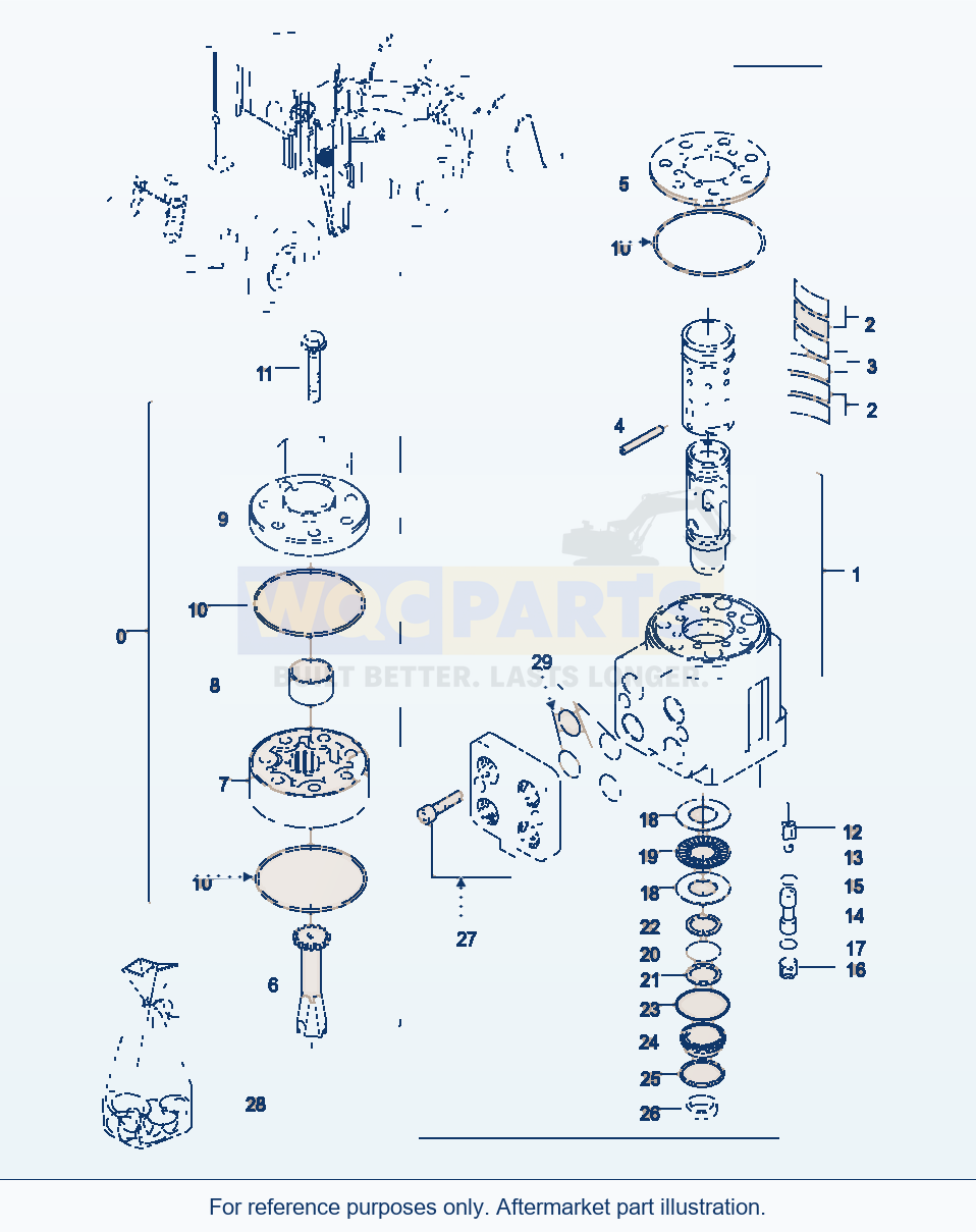 Komatsu WA320-3 Steering Unit (Gj2K0570) parts diagram