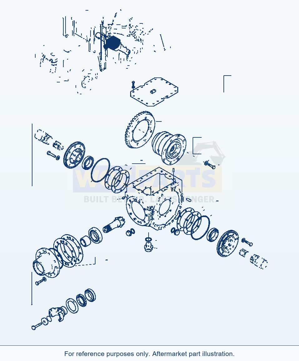 Komatsu WA320-3 Axle Insert, Front Axle parts diagram