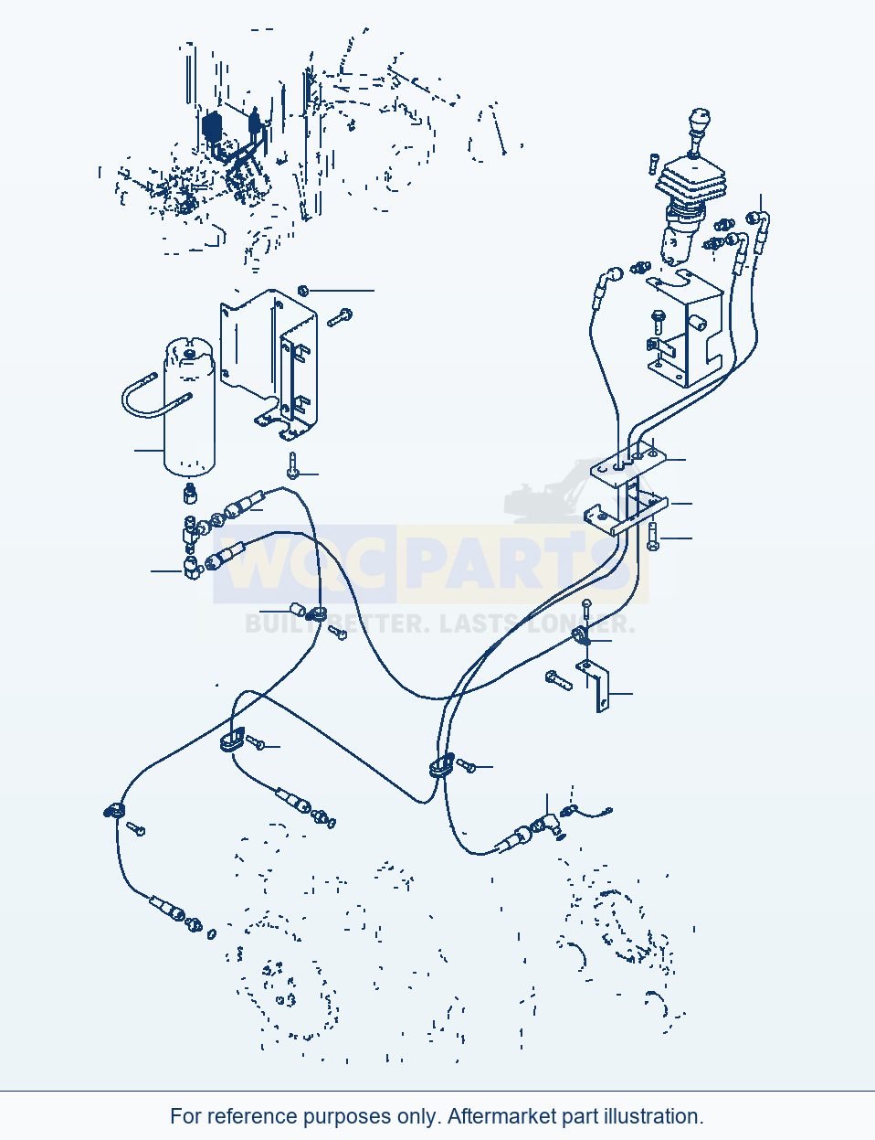 Komatsu WA320-3 Hand Brake And Operating Assembly parts diagram
