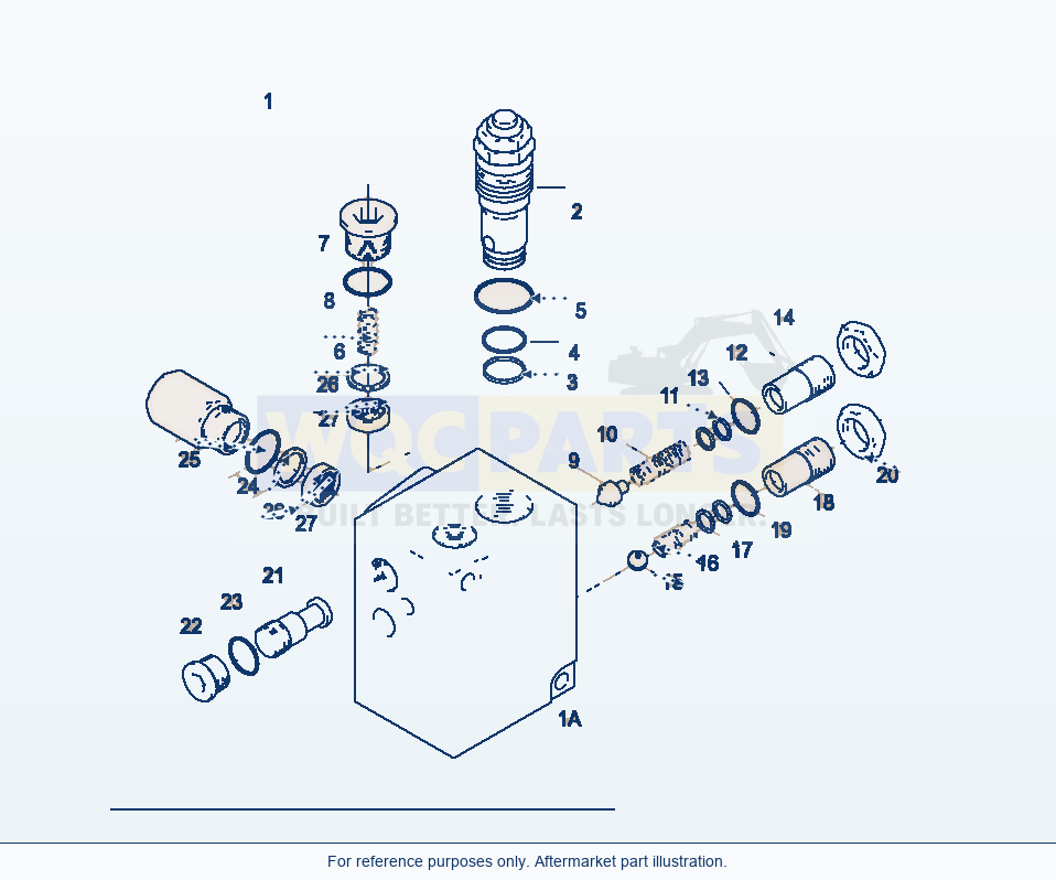 Komatsu WA320-3 Pressure Regulator parts diagram