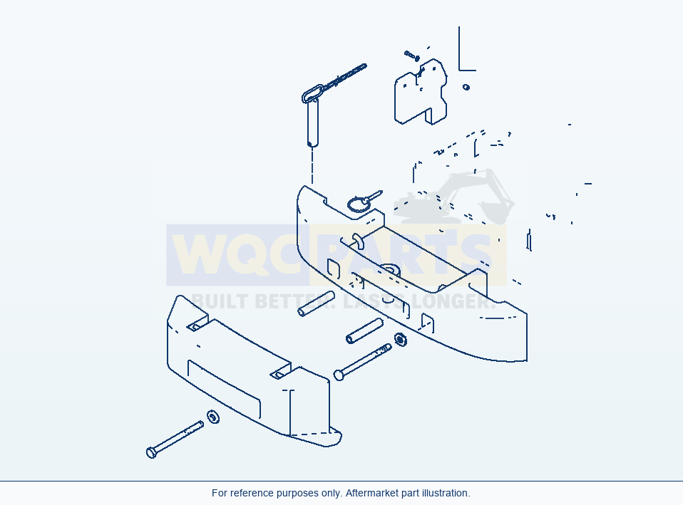 Komatsu WA320-3 Counterweight parts diagram